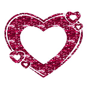 Gif animé coeur rouge brillant